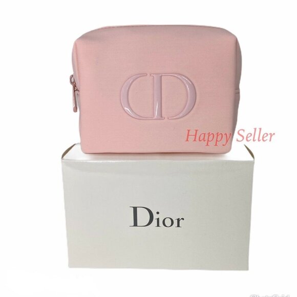 DIOR POUCH BAG CD LOGO ZIP MAKEUP TOILETRY COSMETIC CASE DOPP KIT ORGANIZER NEW - Picture 2 of 7